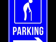 Elderly Parking Only Sign